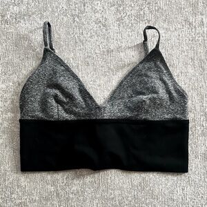 Madewell Triangle Bralette - Black / Grey